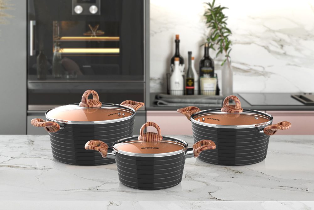 Bộ nồi ceramic đáy từ CHÍNH HÃNG SUNHOUSE SHG2003MCA 1