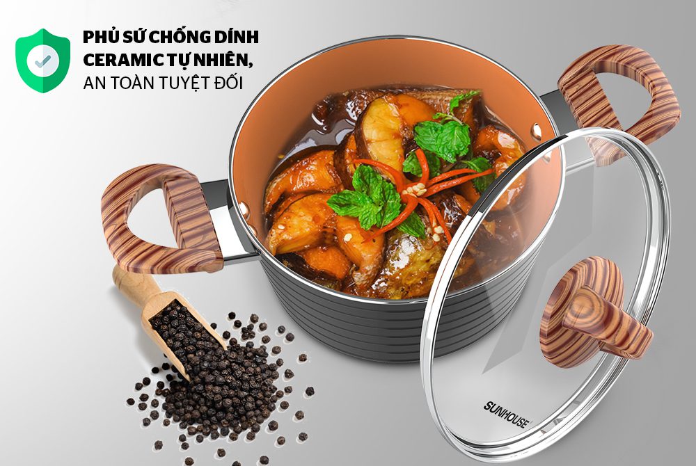 Nồi ceramic đáy từ CHÍNH HÃNG SUNHOUSE SHG2018MCA 4