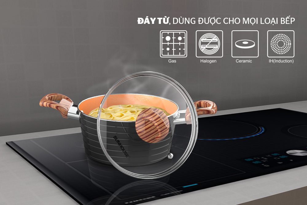 Nồi ceramic đáy từ CHÍNH HÃNG SUNHOUSE SHG2018MCA 5