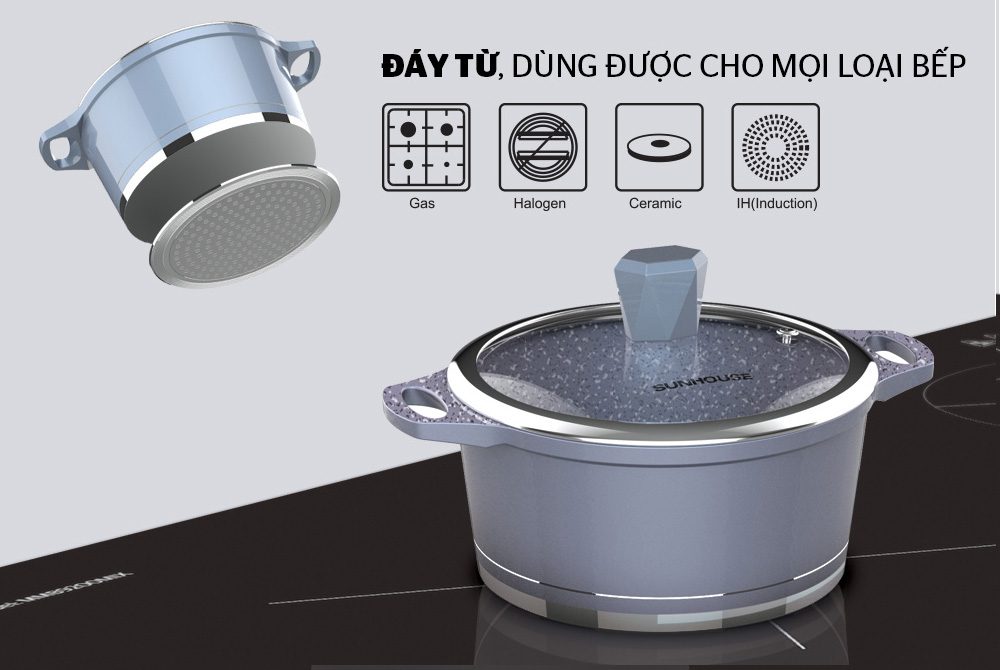 Nồi vân đá đáy từ CHÍNH HÃNG SUNHOUSE MAMA SHG2020MMA 8