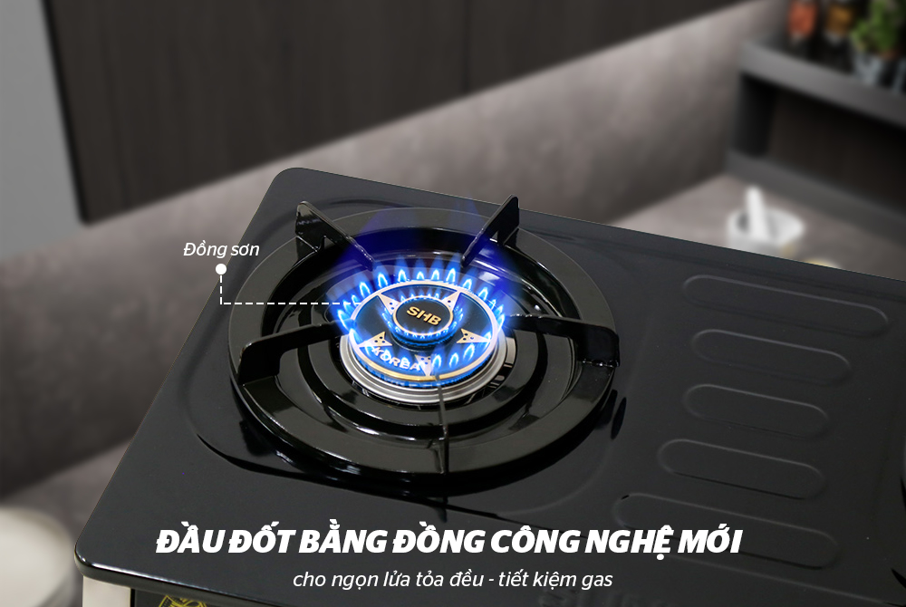BẾP GAS DƯƠNG MẶT MEN CHÍNH HÃNG SUNHOUSE MAMA MMB0985 4
