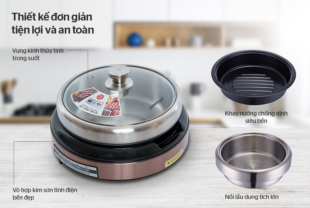 Lẩu điện CHÍNH HÃNG SUNHOUSE SHD4526 3