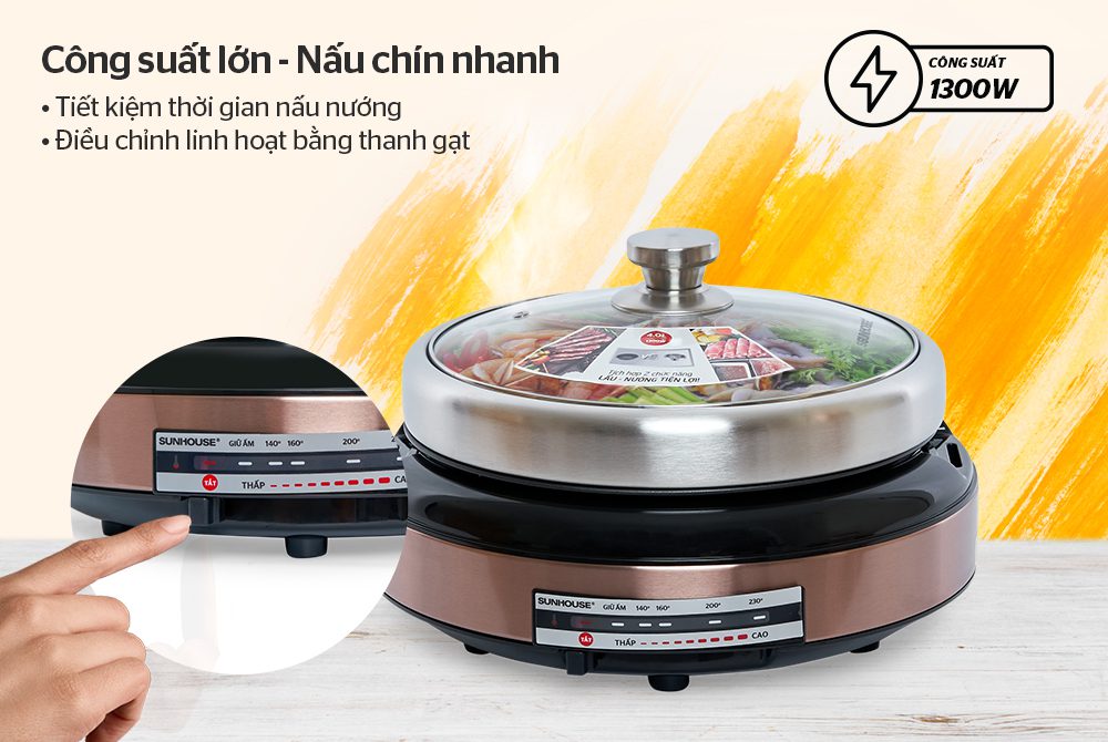 Lẩu điện CHÍNH HÃNG SUNHOUSE SHD4526 6