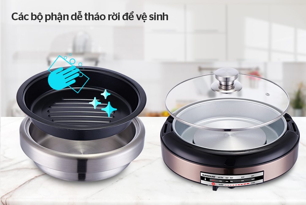 Lẩu điện CHÍNH HÃNG SUNHOUSE SHD4526 7