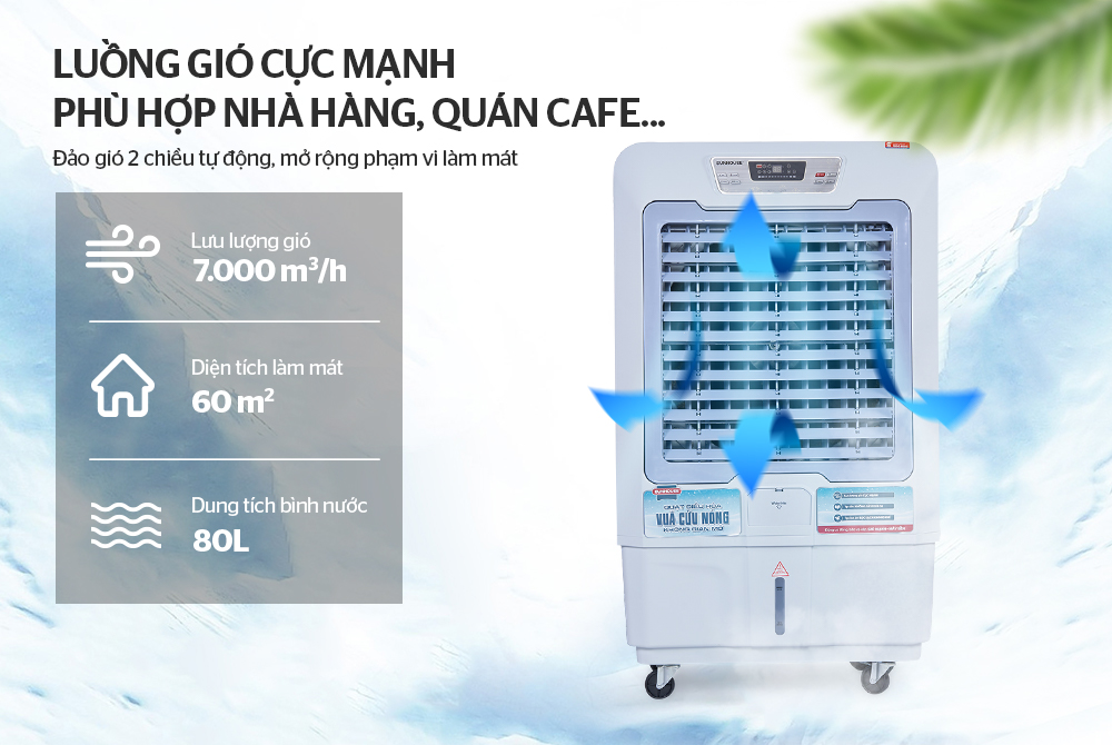 Review top 5 quạt điều hòa tốt nhất hiện nay cho các nhà hàng, quán cà phê 2