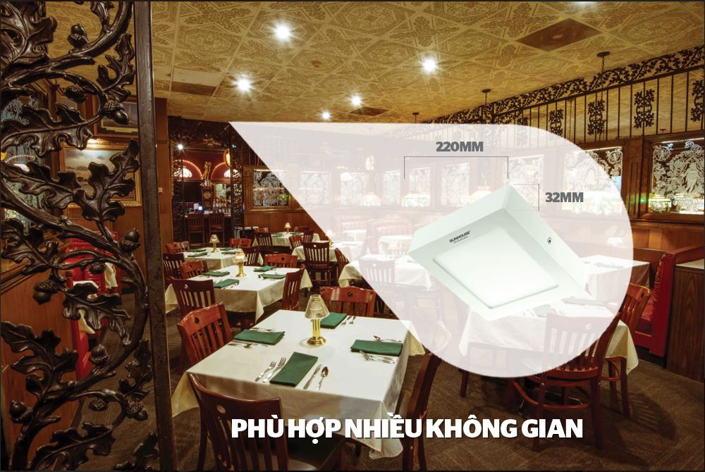 ĐÈN LED CEILING VUÔNG CHÍNH HÃNG SUNHOUSE-SPEC 18W SHE-LEDCES-18W-S,s 2