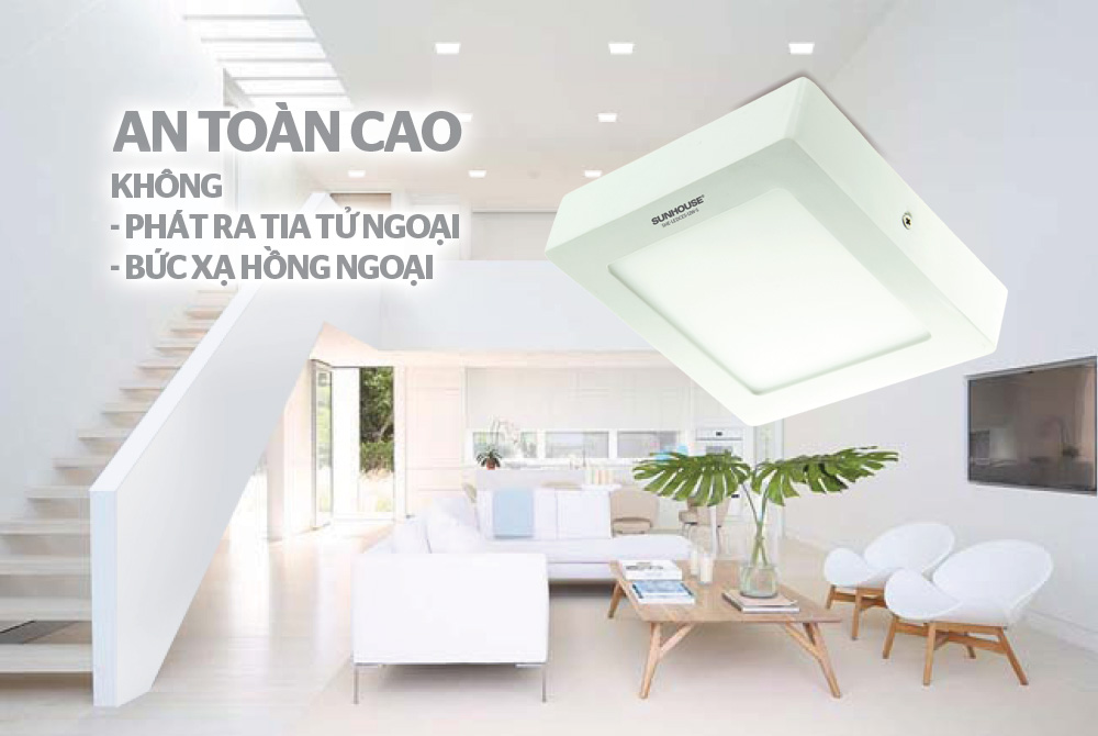 ĐÈN LED CEILING VUÔNG CHÍNH HÃNG SUNHOUSE-SPEC 18W SHE-LEDCES-18W-S,s 6
