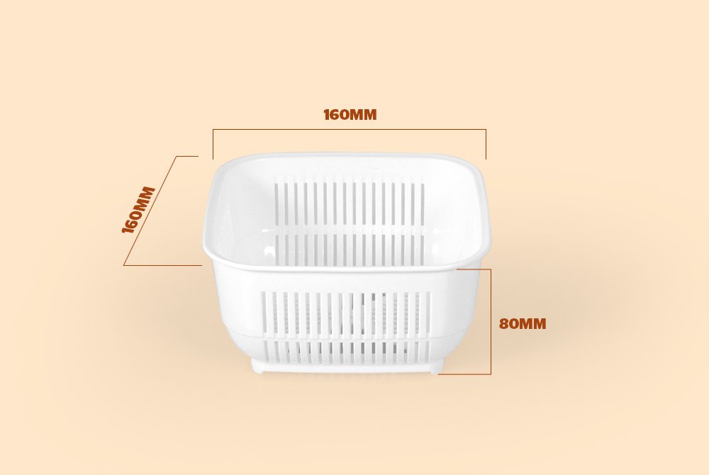 BỘ 5 RỔ ĐỰNG THỰC PHẨM BIOZONE 16CM KB-BA5B01W 3