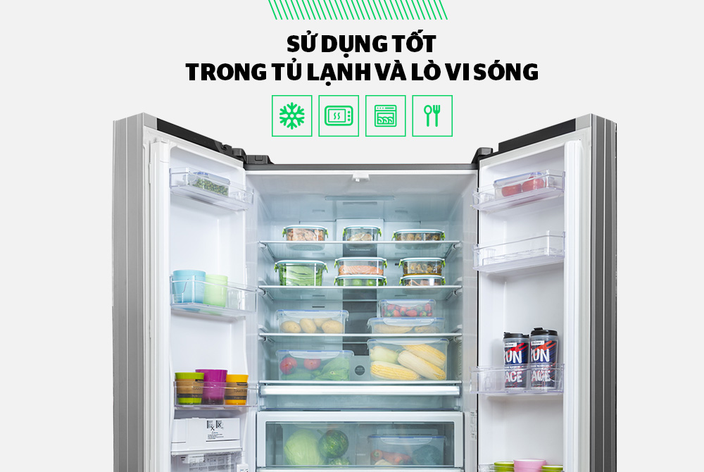 image-20200625145001-7 BỘ 6 HỘP BẢO QUẢN THỰC PHẨM NGĂN MÁT BIOZONE BASIC KB-CO6P01 7