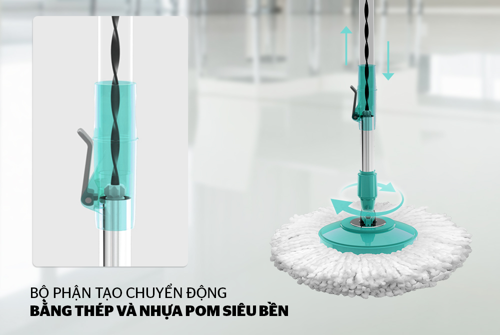 CÂY LAU NHÀ XOAY 360 ĐỘ HAPPY TIME KH-MO330I 3