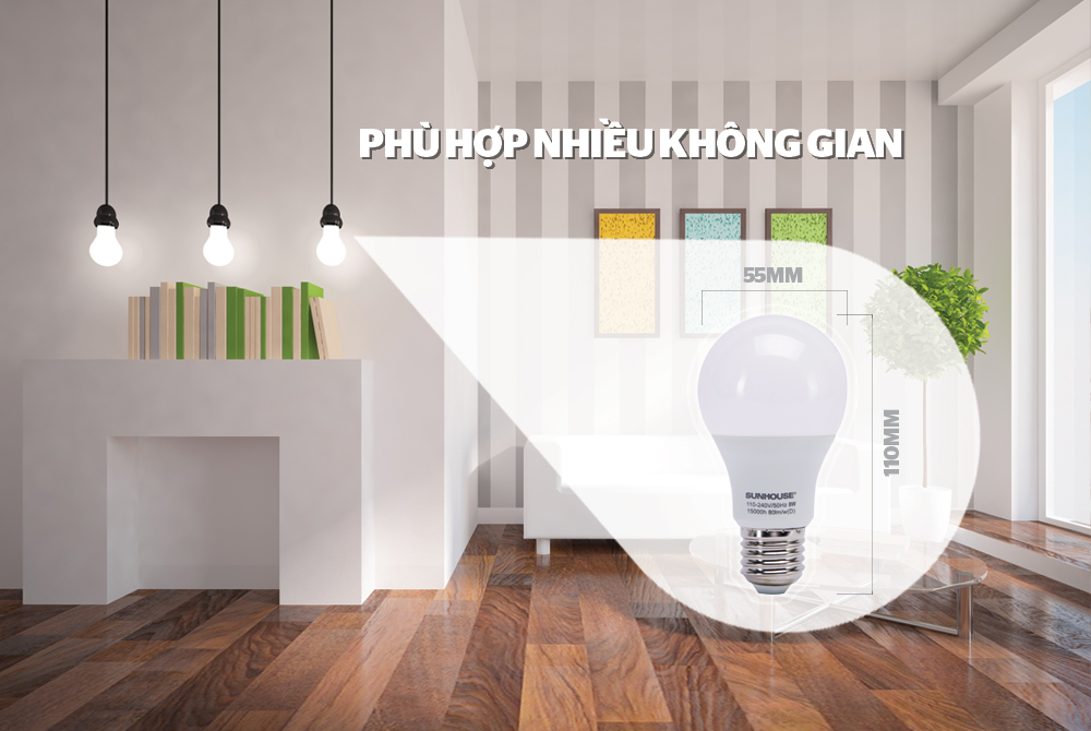 image-20200815083254-3 Bộ đèn LED thân nhôm SHE-LEDA60AL-A8W (trắng) 3