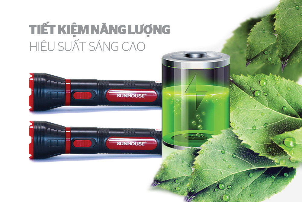 ĐÈN PIN TAY CẦM CHÍNH HÃNG SUNHOUSE SHE-4111 CỠ LỚN 4