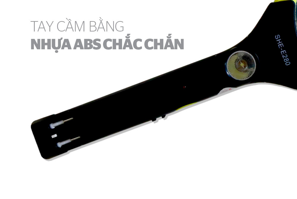 VỢT MUỖI CHÍNH HÃNG SUNHOUSE SHE-E280 MÀU VÀNG 3