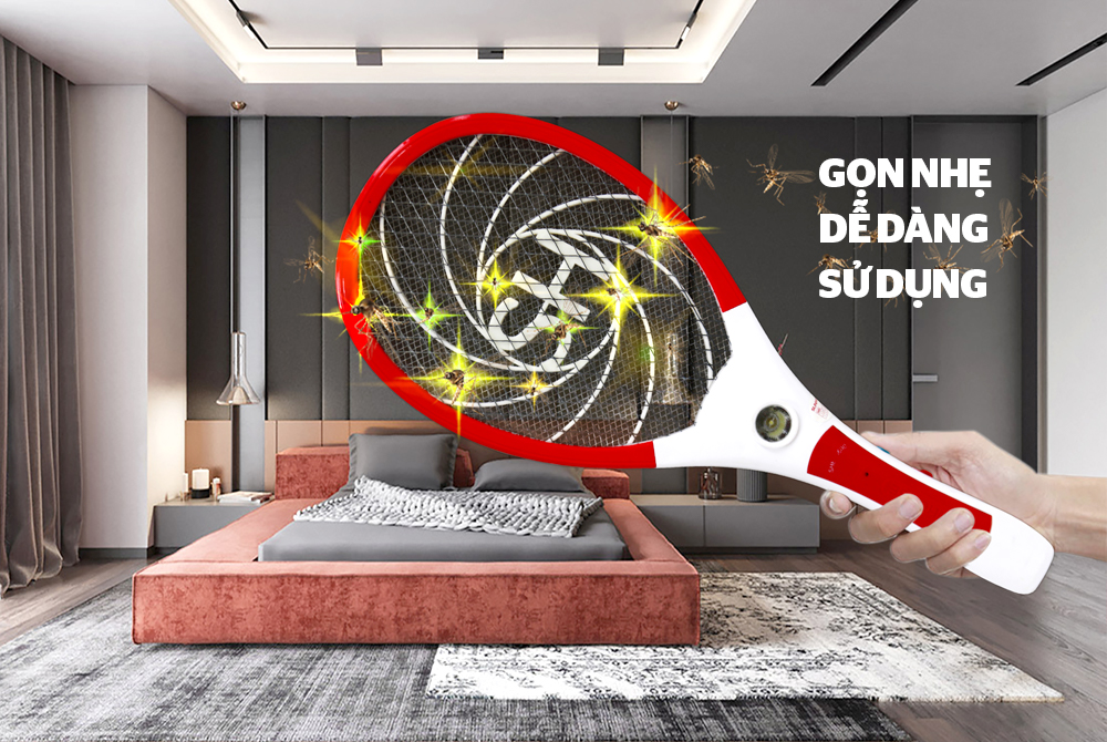 VỢT MUỖI CHÍNH HÃNG SUNHOUSE SHE-S600 1