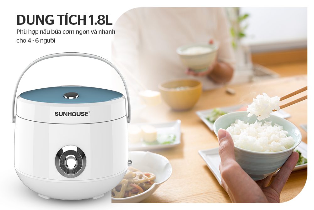 NỒI CƠM ĐIỆN 1.8 L CHÍNH HÃNG SUNHOUSE SHD8606 5