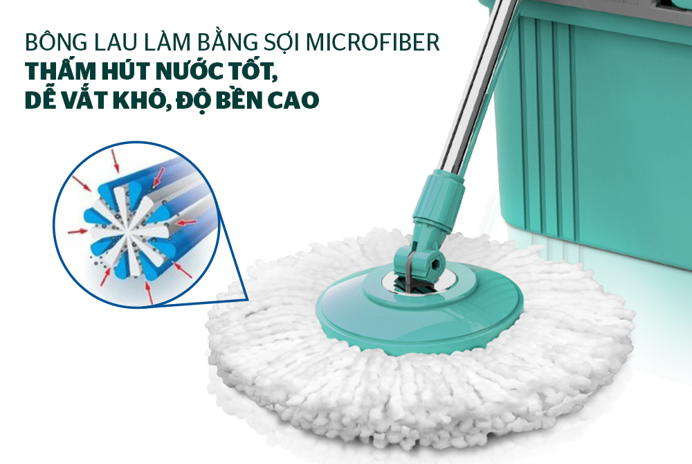 BỘ LAU NHÀ XOAY 360 ĐỘ CHÍNH HÃNG SUNHOUSE KS-CL330S 4