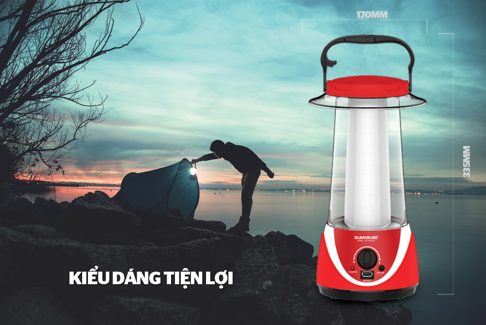 Đèn tích điện đa năng 360LED CHÍNH HÃNG SUNHOUSE SHE-6037LA 2