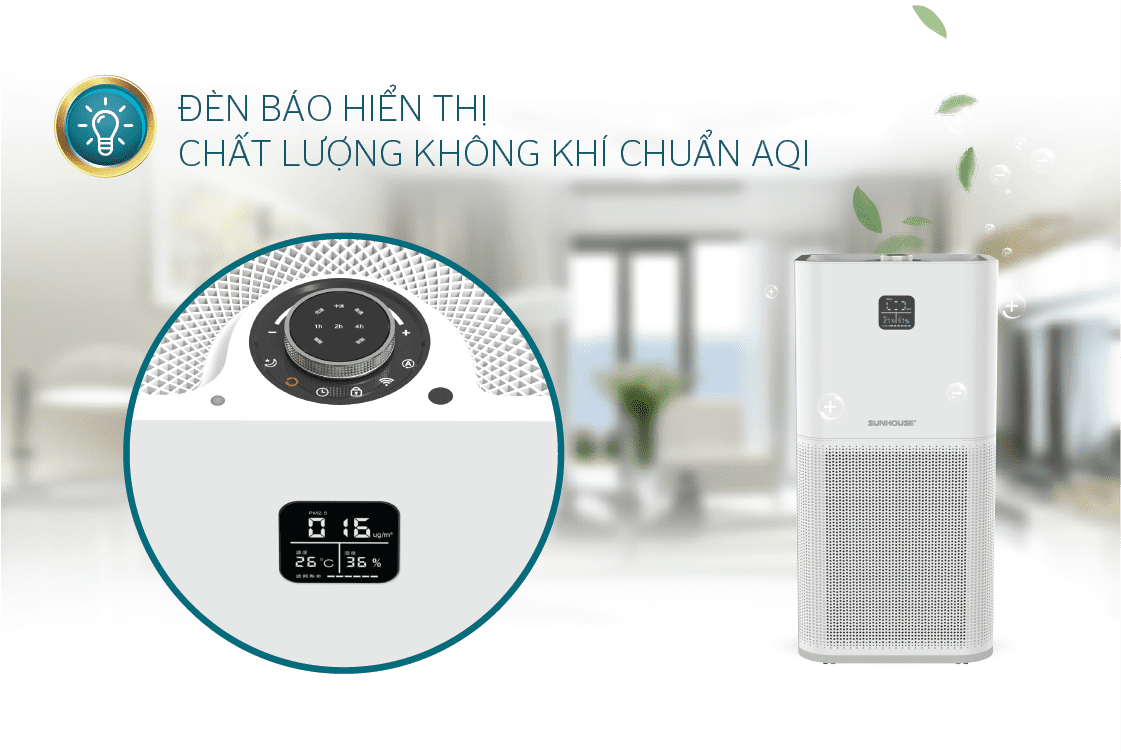 Máy lọc không khí CHÍNH HÃNG SUNHOUSE SHD-60AP9760 2