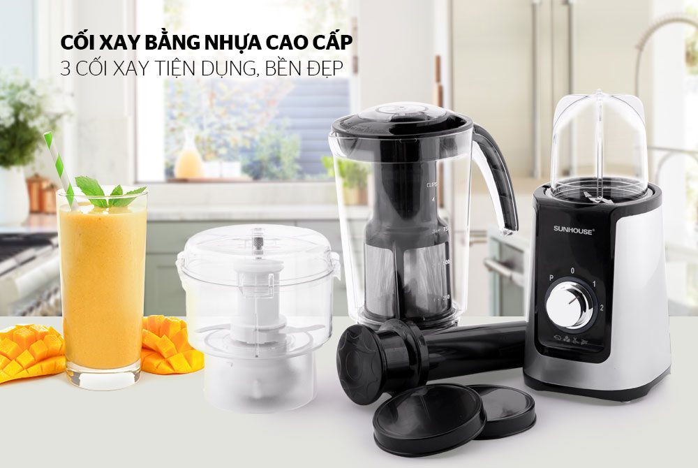 MÁY XAY SINH TỐ ĐA NĂNG CHÍNH HÃNG SUNHOUSE SHD5323B ĐEN 2