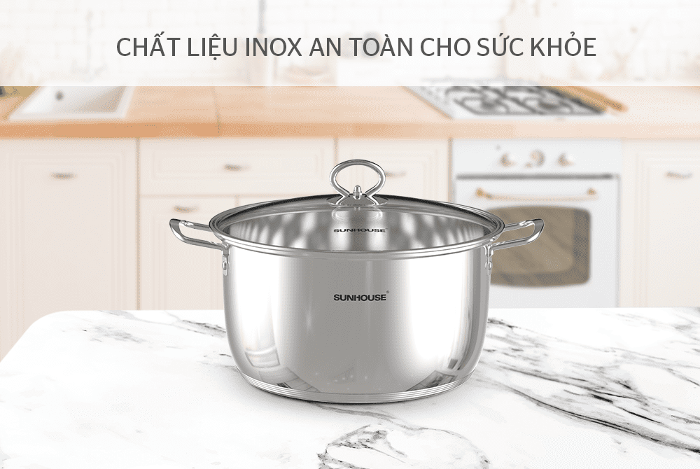 NỒI INOX 5 ĐÁY CHÍNH HÃNG SUNHOUSE SHG788-24 2