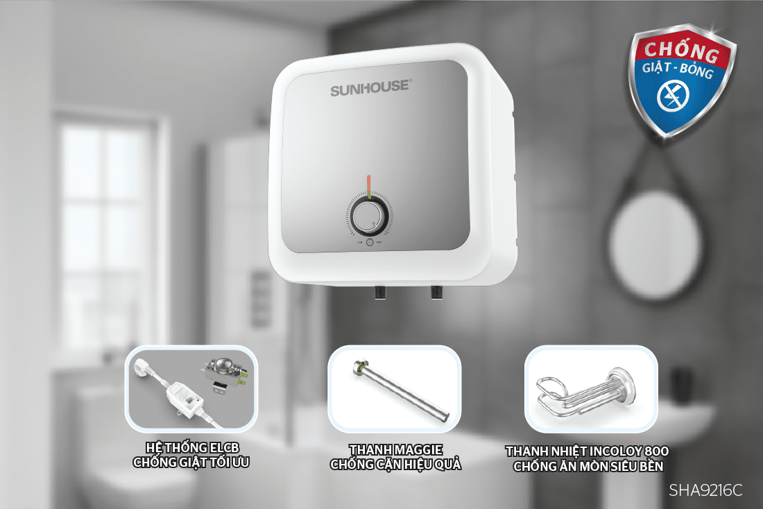 BÌNH NƯỚC NÓNG 28L CHÍNH HÃNG SUNHOUSE SHA9216C 3