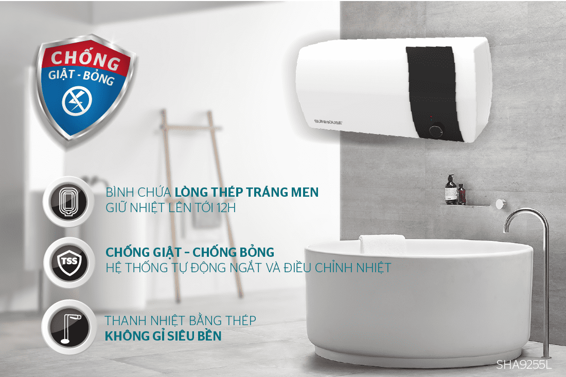 BÌNH NƯỚC NÓNG 20L CHÍNH HÃNG SUNHOUSE SHA9255L 2