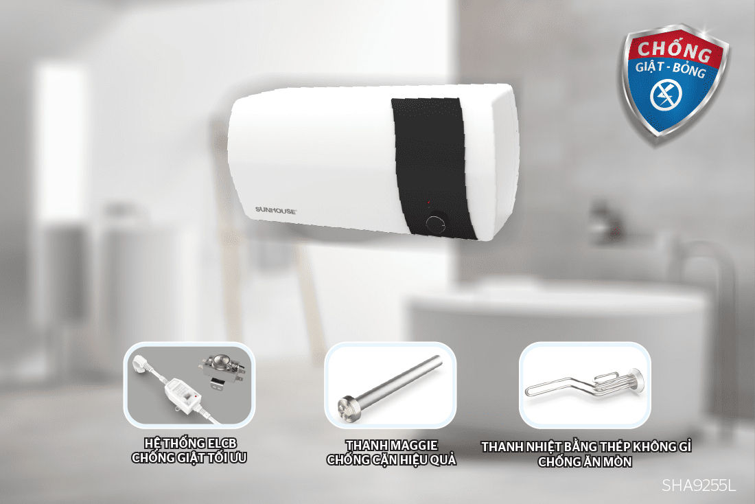 BÌNH NƯỚC NÓNG 20L CHÍNH HÃNG SUNHOUSE SHA9255L 3