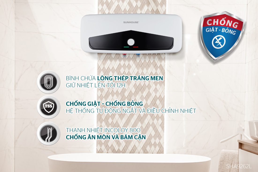 BÌNH NƯỚC NÓNG 20L CHÍNH HÃNG SUNHOUSE SHA9262L 2