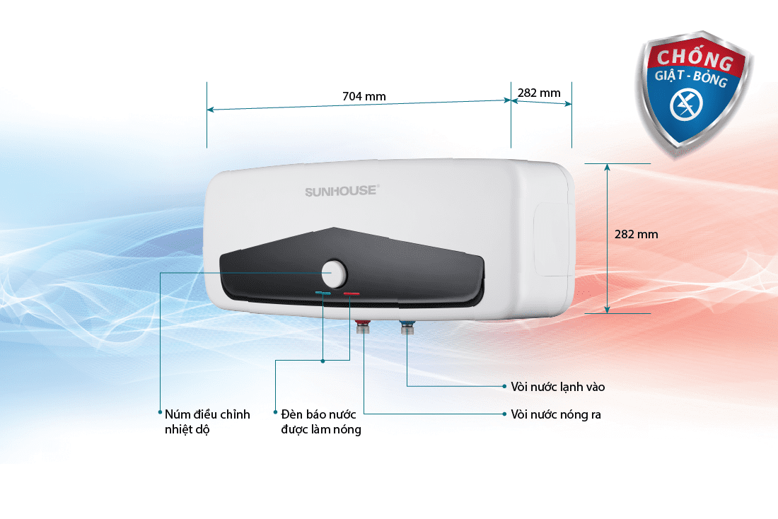 BÌNH NƯỚC NÓNG 20L CHÍNH HÃNG SUNHOUSE SHA9262L 4