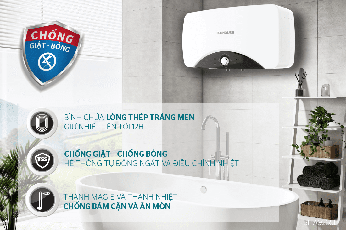 BÌNH NƯỚC NÓNG 20L CHÍNH HÃNG SUNHOUSE SHA9265L 2
