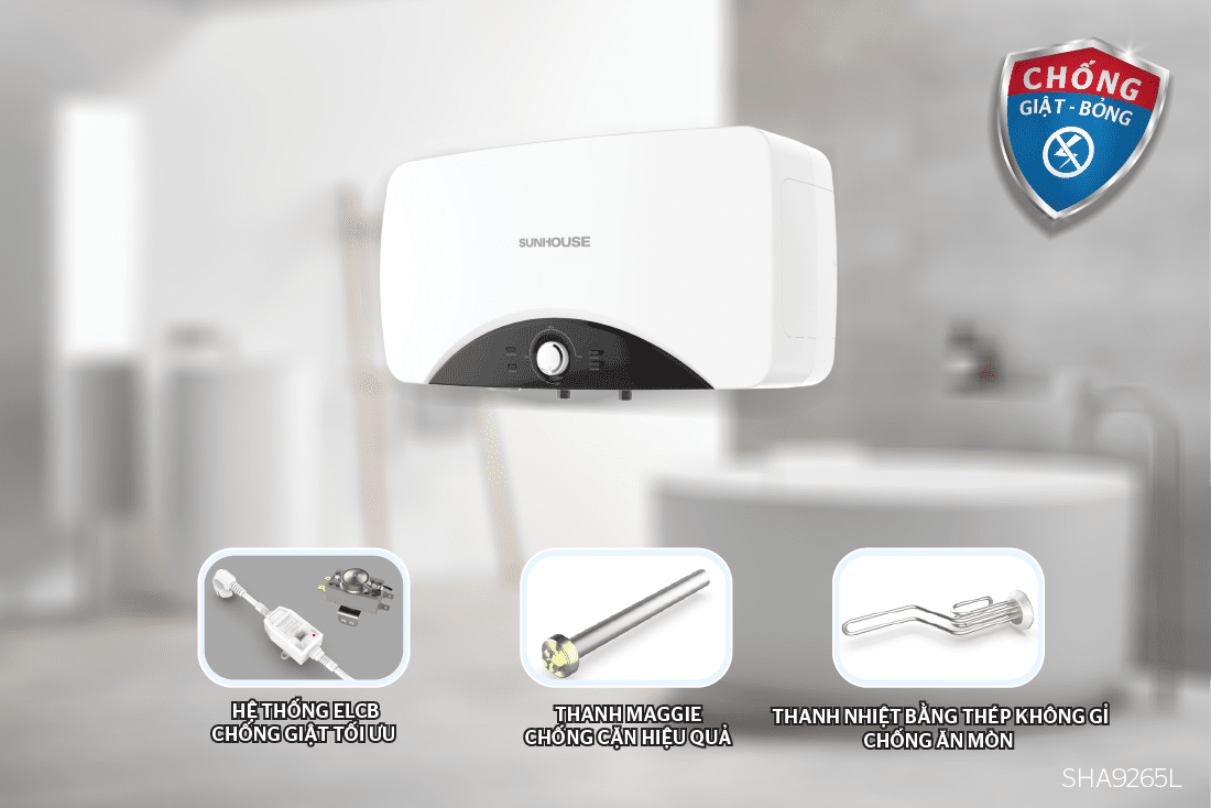 BÌNH NƯỚC NÓNG 20L CHÍNH HÃNG SUNHOUSE SHA9265L 3