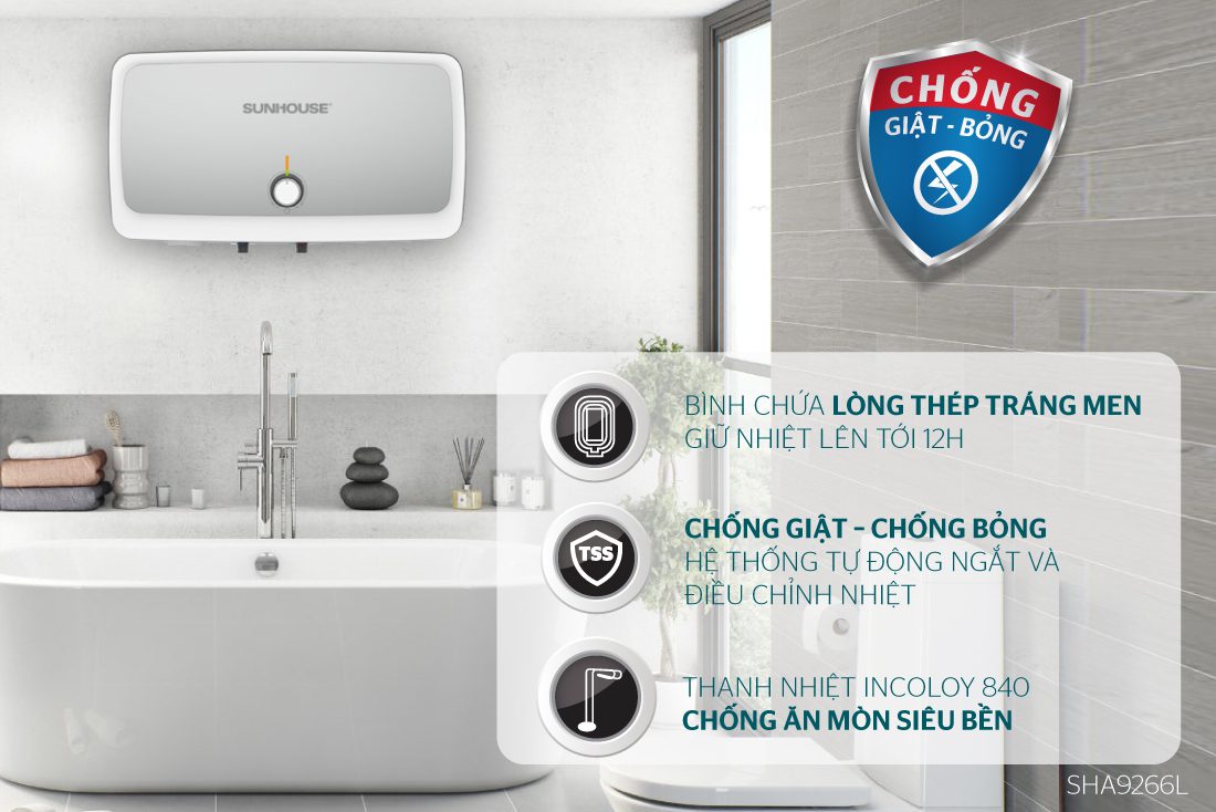 BÌNH NƯỚC NÓNG 22L CHÍNH HÃNG SUNHOUSE SHA9266L 2