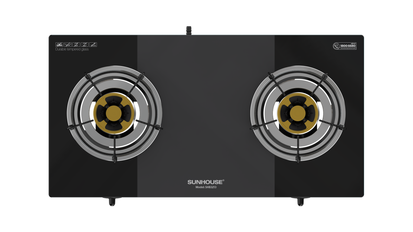 BẾP GAS DƯƠNG KÍNH CHÍNH HÃNG SUNHOUSE SHB3213 1
