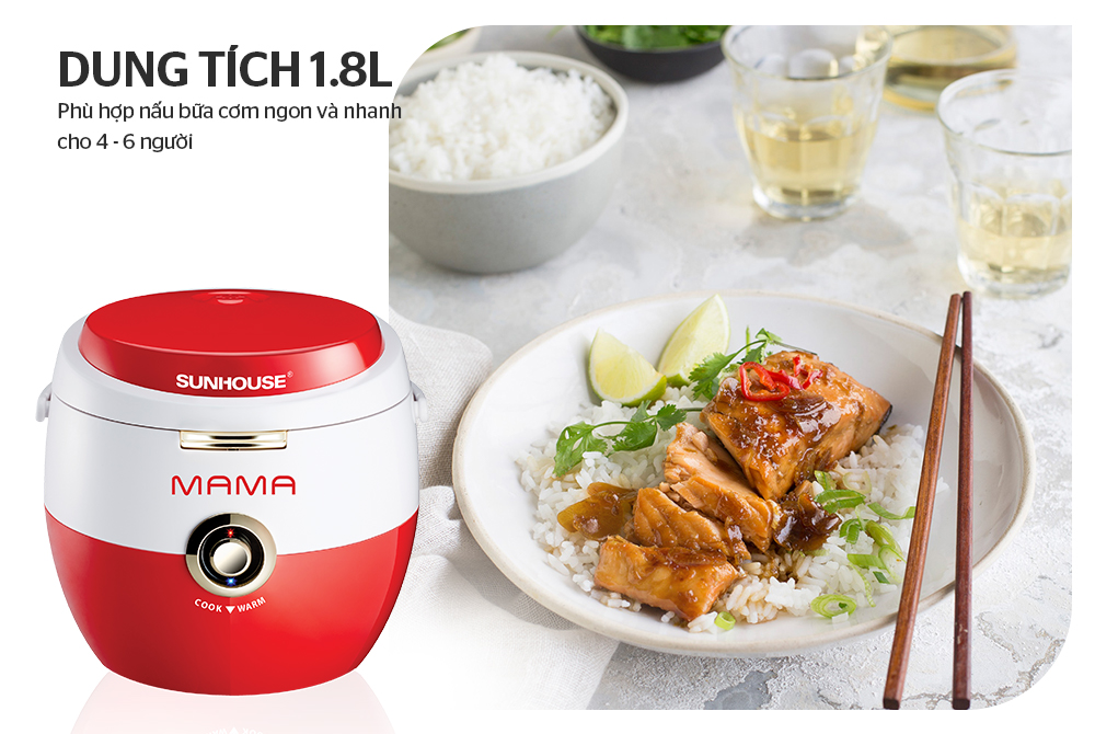 Top 3 nồi cơm điện CHÍNH HÃNG SUNHOUSE sản xuất tại Việt Nam giá tốt 1