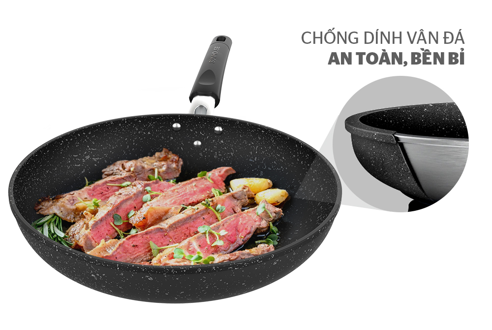 Mẹo sử dụng chảo chống dính đáy từ CHÍNH HÃNG SUNHOUSE giúp kéo dài tuổi thọ 2