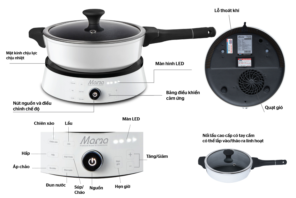 “Thuộc lòng” những mẹo nhỏ nhưng có “võ” khi nấu ăn bằng bếp từ đơn CHÍNH HÃNG SUNHOUSE 1