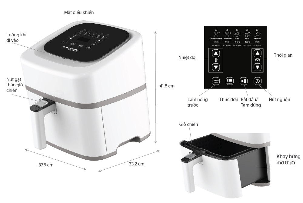 “BỎ TÚI” CÁCH LÀM KHOAI TÂY CHIÊN NGON “TUYỆT CÚ MÈO” BẰNG NỒI CHIÊN KHÔNG DẦU CHÍNH HÃNG SUNHOUSE 2