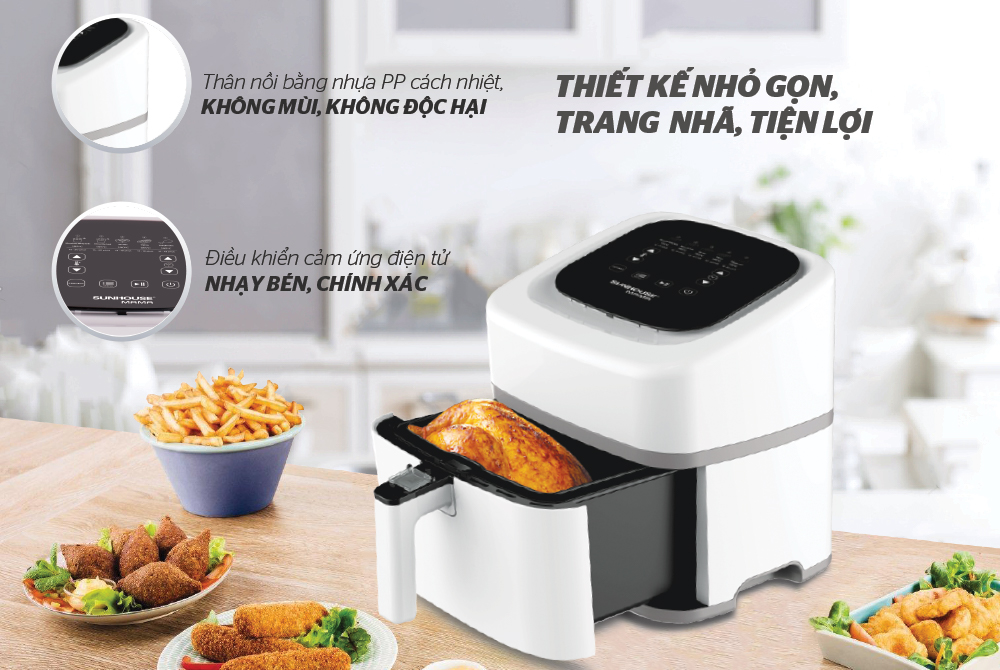 “BỎ TÚI” CÁCH LÀM KHOAI TÂY CHIÊN NGON “TUYỆT CÚ MÈO” BẰNG NỒI CHIÊN KHÔNG DẦU CHÍNH HÃNG SUNHOUSE 5