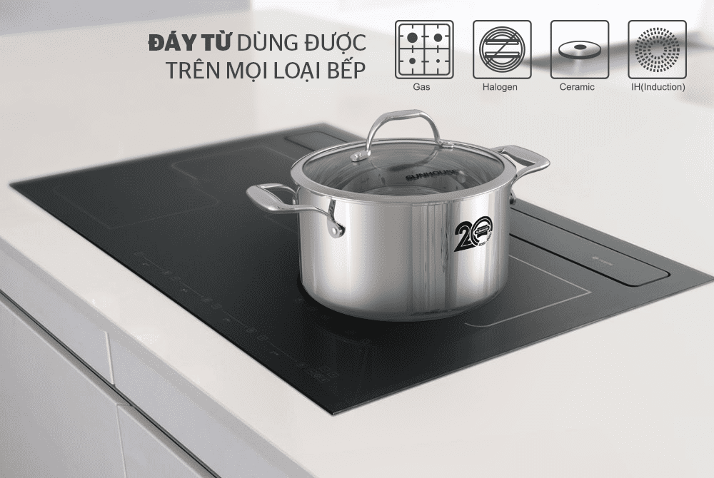 BỘ NỒI INOX 304 ĐA LỚP CHÍNH HÃNG SUNHOUSE MAMA SHG2020 5