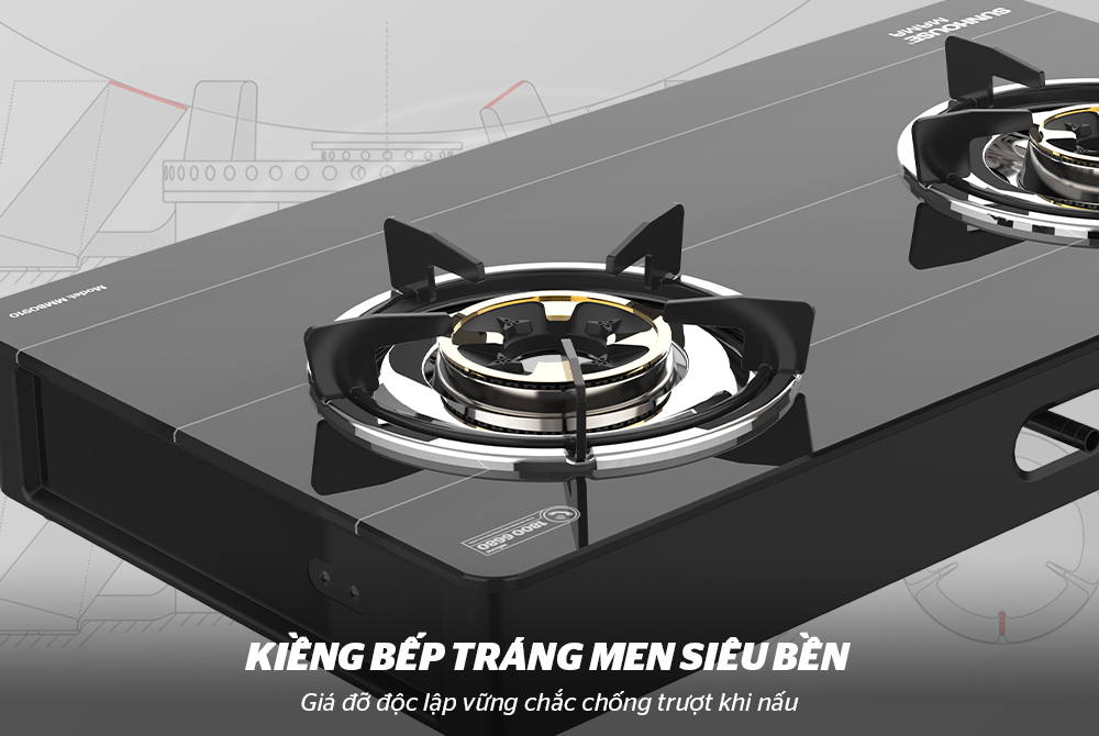 BẾP GAS DƯƠNG KÍNH CHÍNH HÃNG SUNHOUSE MAMA MMB0910 4