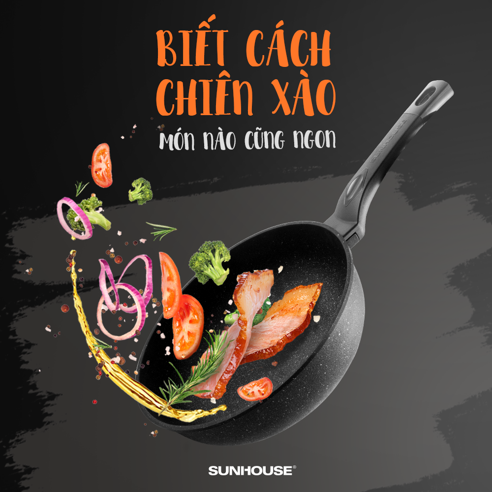 Top 5 loại chảo chống dính sâu lòng siêu bền hấp thụ nhiệt hiệu quả không thể bỏ qua của CHÍNH HÃNG SUNHOUSE 1