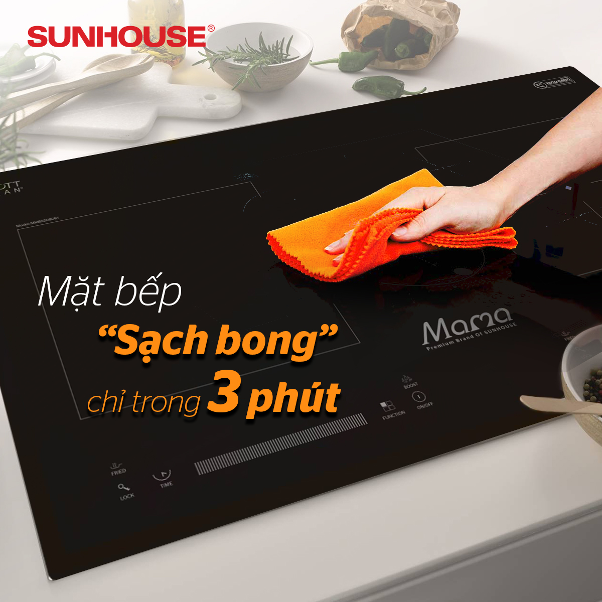 VỆ SINH BẾP TỪ, BẾP HỒNG NGOẠI THẾ NÀO ĐỂ KHÔNG BỊ XƯỚC MẶT KÍNH? 1