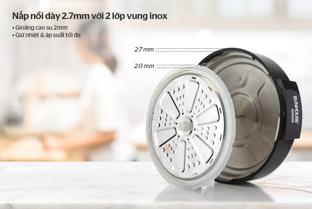 TOP 3 NỒI ÁP SUẤT ĐIỆN ĐA NĂNG CHÍNH HÃNG SUNHOUSE TỐT NHẤT, ĐÁP ỨNG MỌI NHU CẦU