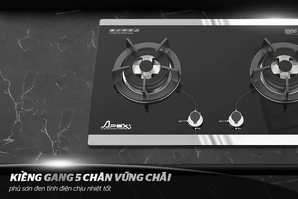 BẾP GAS ÂM KÍNH APEX APB8819 3