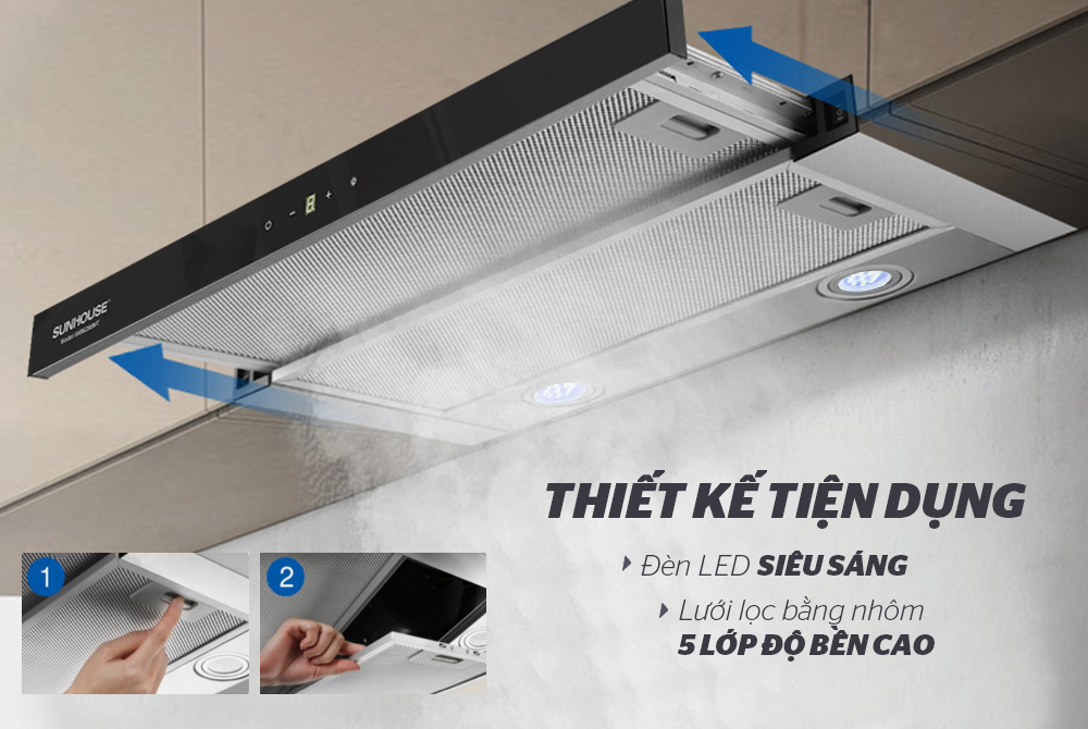 MÁY HÚT MÙI ÂM TỦ CHÍNH HÃNG SUNHOUSE SHB6288MT 3
