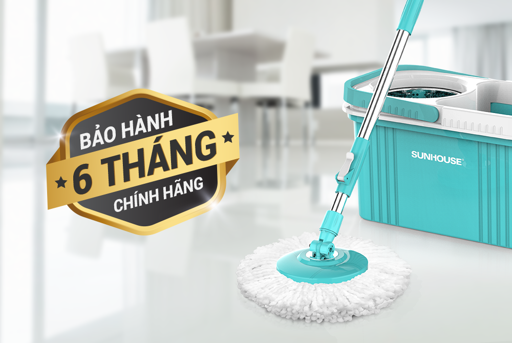 BỘ LAU NHÀ XOAY 360 ĐỘ CHÍNH HÃNG SUNHOUSE KS-CL350PB 7