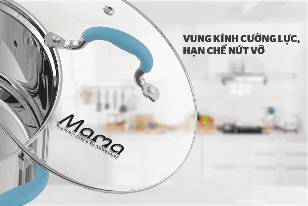 BỘ NỒI INOX 304 5 ĐÁY CHÍNH HÃNG SUNHOUSE MAMA SHG504 3