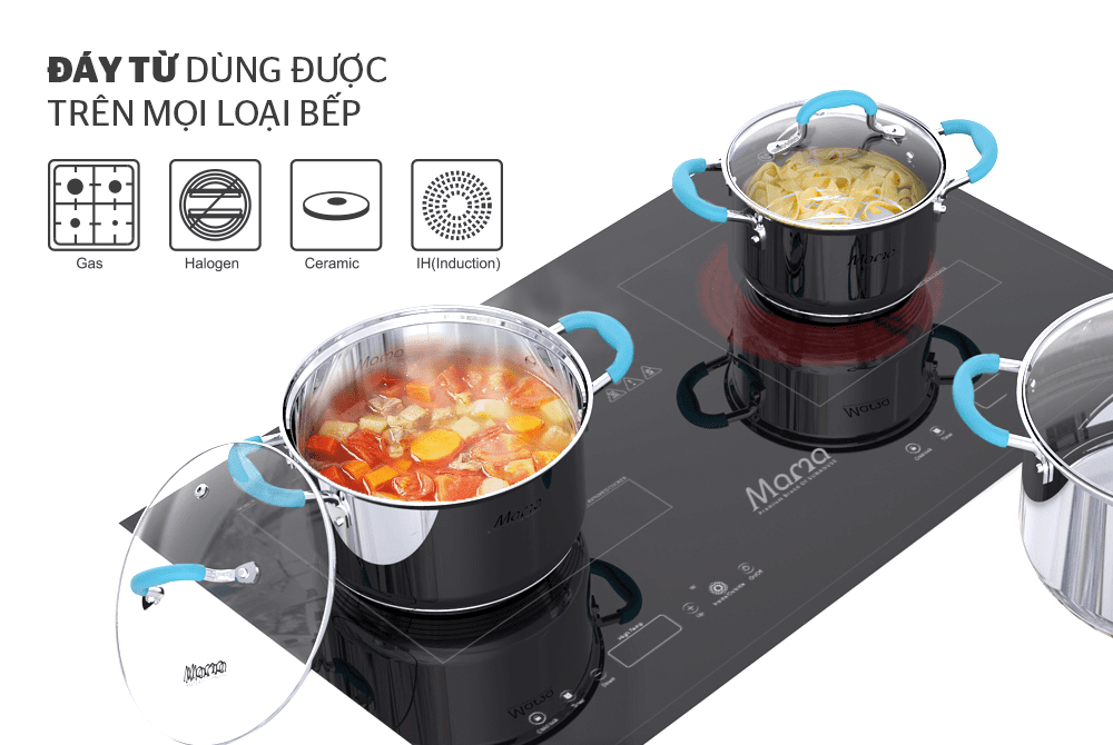 BỘ NỒI INOX 304 5 ĐÁY CHÍNH HÃNG SUNHOUSE MAMA SHG504 7