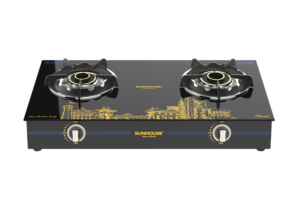 BẾP GAS DƯƠNG KÍNH CHÍNH HÃNG SUNHOUSE SHB0912 1