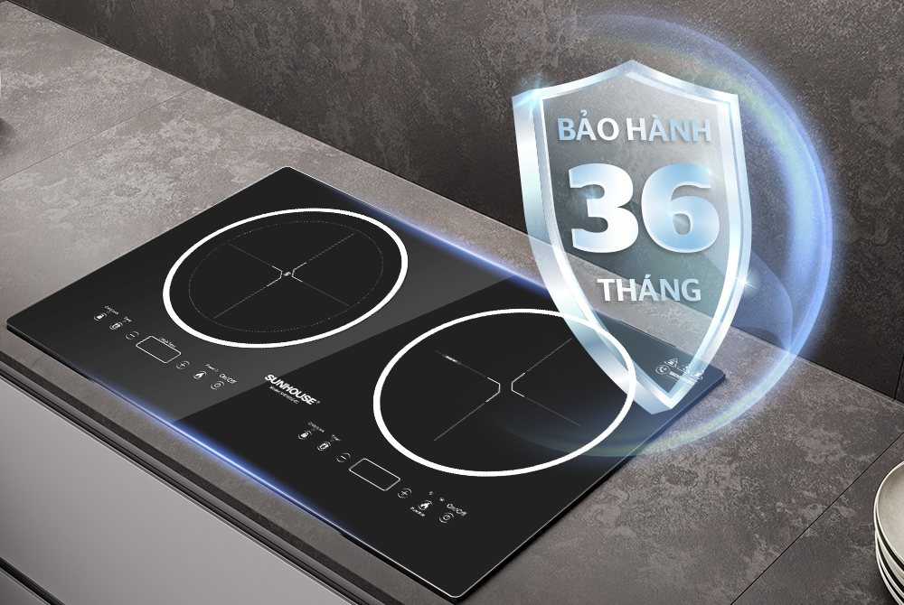 BẾP ĐÔI ĐIỆN TỪ HỒNG NGOẠI CHÍNH HÃNG SUNHOUSE SHB9002-EC 8